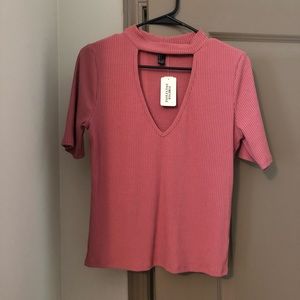 Forever 21 cropped V cut out top